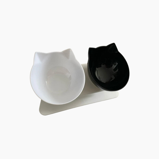 Non-Slip Double Bowl With Stand