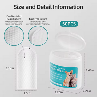 Pet Dental Finger Wipes