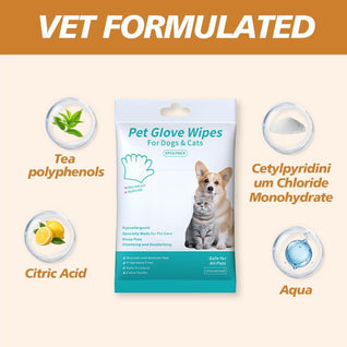 Cleansing Pet Glove Wipes