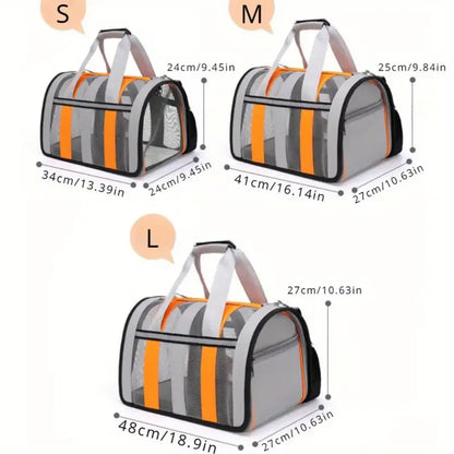 Foldable Breathable Cat Carrier Hand-Bag